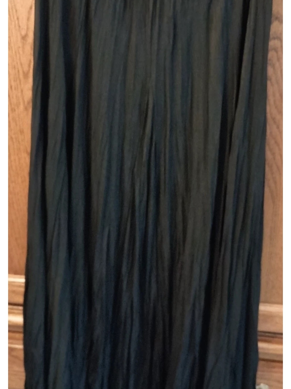 New Chico's Sz 1 Black Maxi Broomstick Knit Skirt